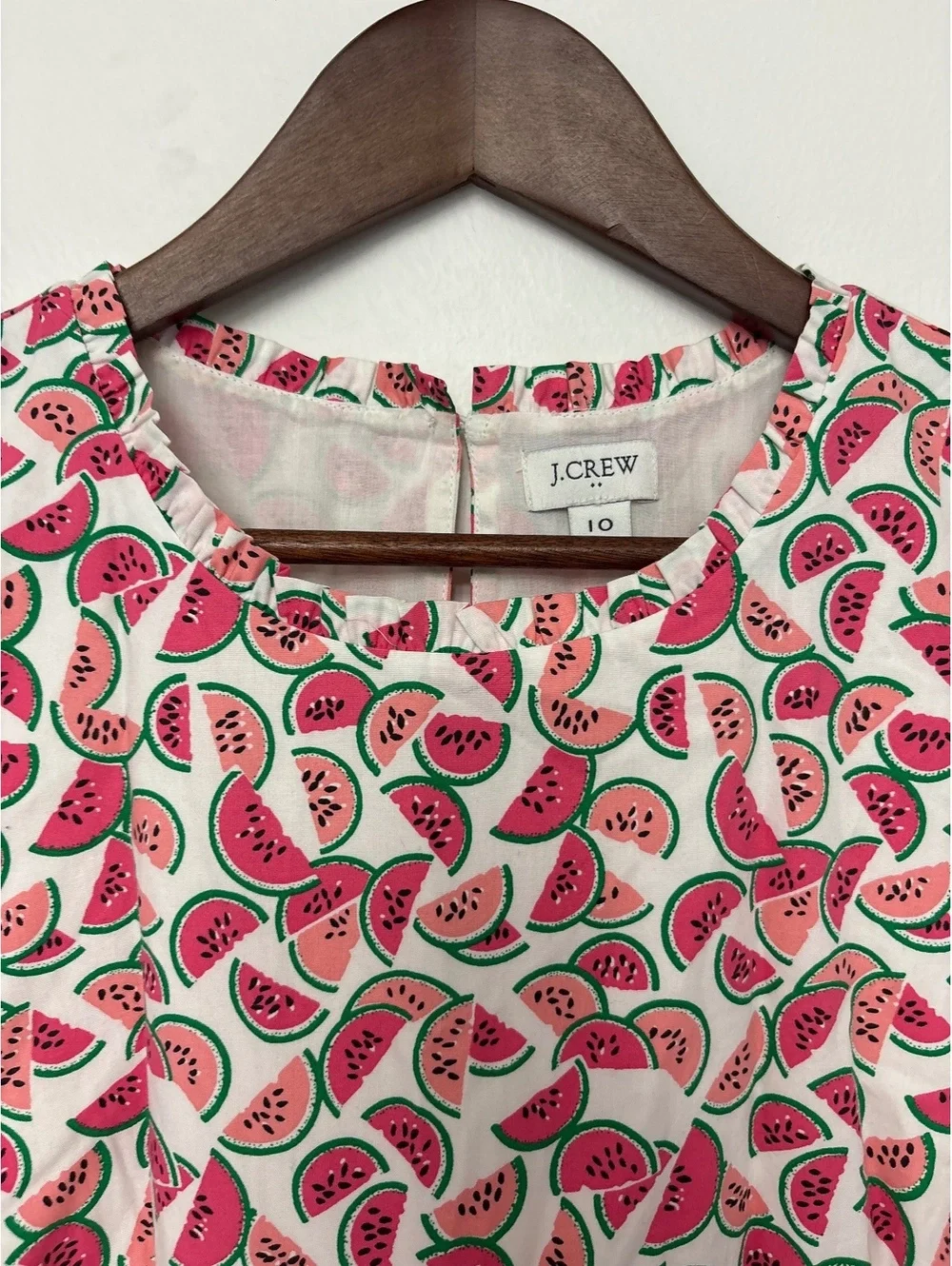 J.Crew Watermelon Print Sleeveless Dress Size 10 Cotton Blend